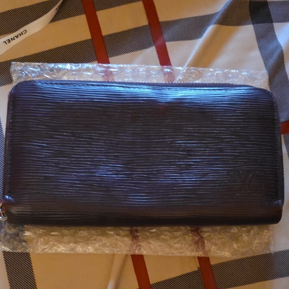 LV Purple Epi Zip Wallet